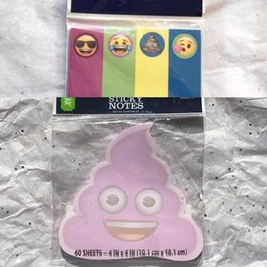 NWT Set of Two Colorful Emoji Sticky Notes Sets
